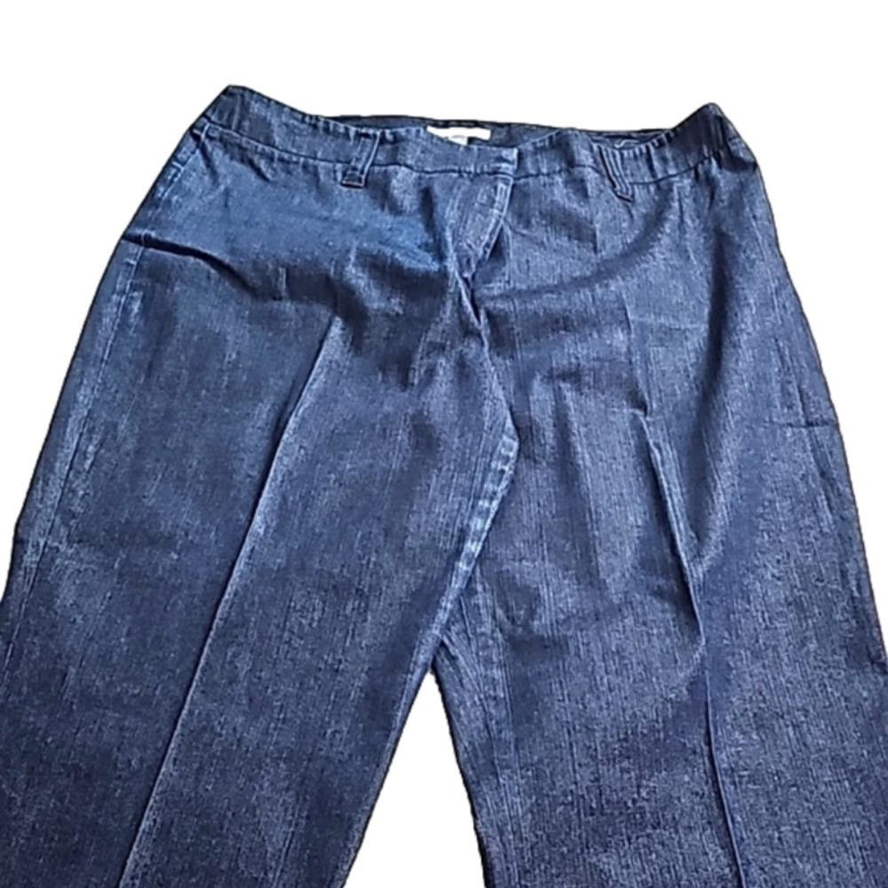 Ann Taylor 3/4 Jeans wide leg blue size 14